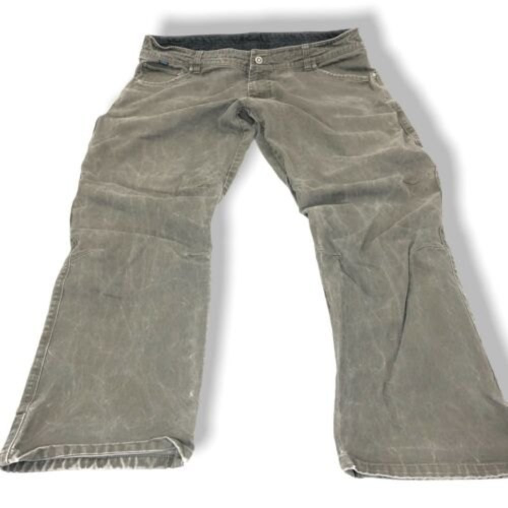 Kuhl Men's Pants Rydr Gusset Casual Vintage Patina Dye Khaki Green 40 x 32
